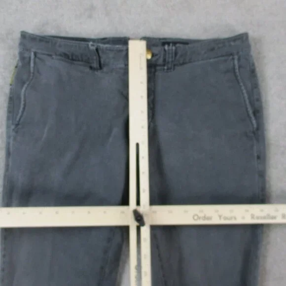 Armani Jeans Womens 32 Gray Denim Chino Slit Pockets Giorgi Comfort Fabric - Picture 14 of 16